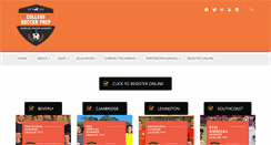 Desktop Screenshot of collegesoccerprep.com